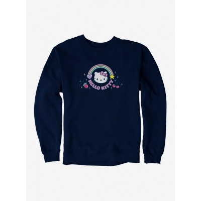 Hello Kitty Kawaii Rainbow Logo Unisex Sweatshirt