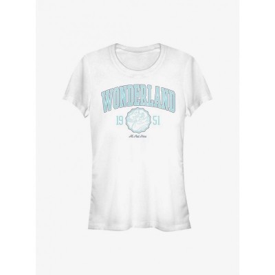 Disney Junior Alice in Wonderland Tee - Comfortable White Cotton for Girls