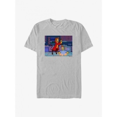 SILVER The Simpsons Homer Hell Devil Flanders Unisex T-Shirt
