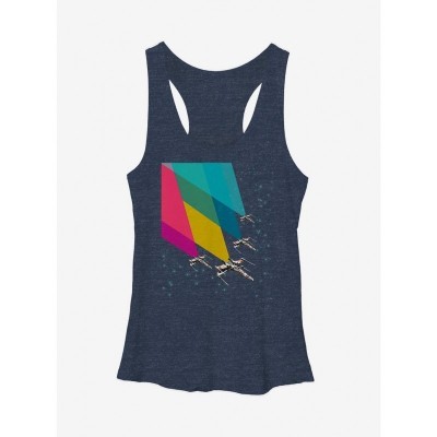 Star Wars X-Wing Heather Navy Blue Racerback Tank for Girls