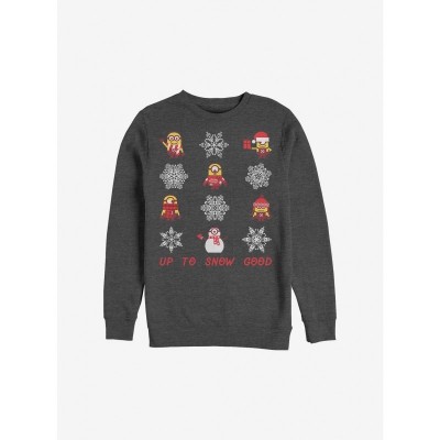 Minion Snowflake Sweater in Grey for Men