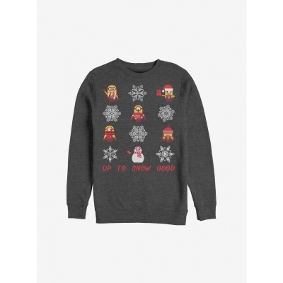 Minion Snowflake Sweater in Grey for Men