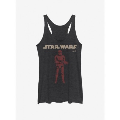 Star Wars Vigilant Red Trooper Tank Top for Girls - Black