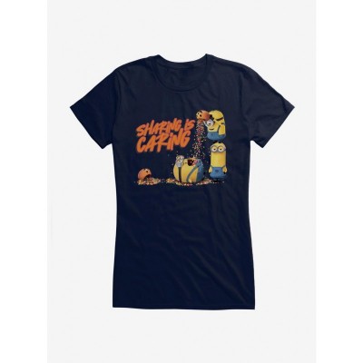 Minions Sharing Caring Girls T-Shirt - Lightweight Cotton Junior Size