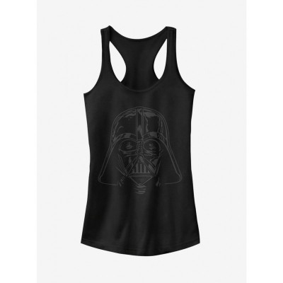 Star Wars Iconic Darth Vader Helmet Black Racerback Tank for Girls