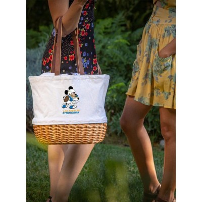 Disney Los Angeles Chargers Willow and Canvas Mickey Mouse Tote Bag