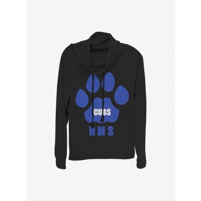 Stranger Things Cubs Paw Neck Long Sleeve Top - Black for Girls