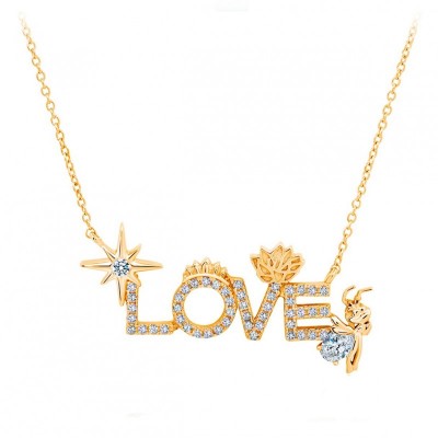 The Princess and the Frog "Love" Sterling Silver Necklace by CRISLU