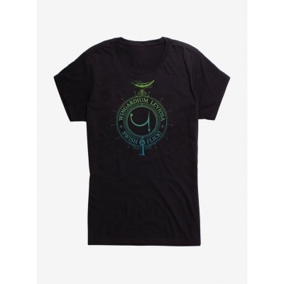 Harry Potter Wingardium Leviosa Logo Junior Girls T-Shirt