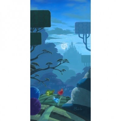 Sleeping Beauty Fairies Night Flight Limited Edition Canvas Art – Hand-Signed & Embellished by Michael Provenza