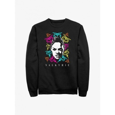 Marvel's Valkyrie Logo Men's Black Cotton Sweatshirt