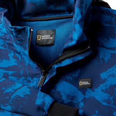 National Geographic Bold Print Hooded Bomber Jacket for Adults