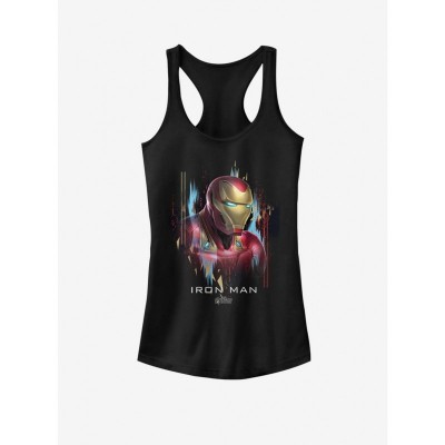 Marvel Girls' Iron Man Black Portrait Tank Top