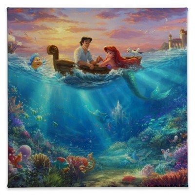 Little Mermaid Falling in Love Gallery Canvas by Thomas Kinkade Studios