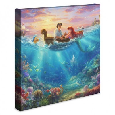 Little Mermaid Falling in Love Gallery Canvas by Thomas Kinkade Studios